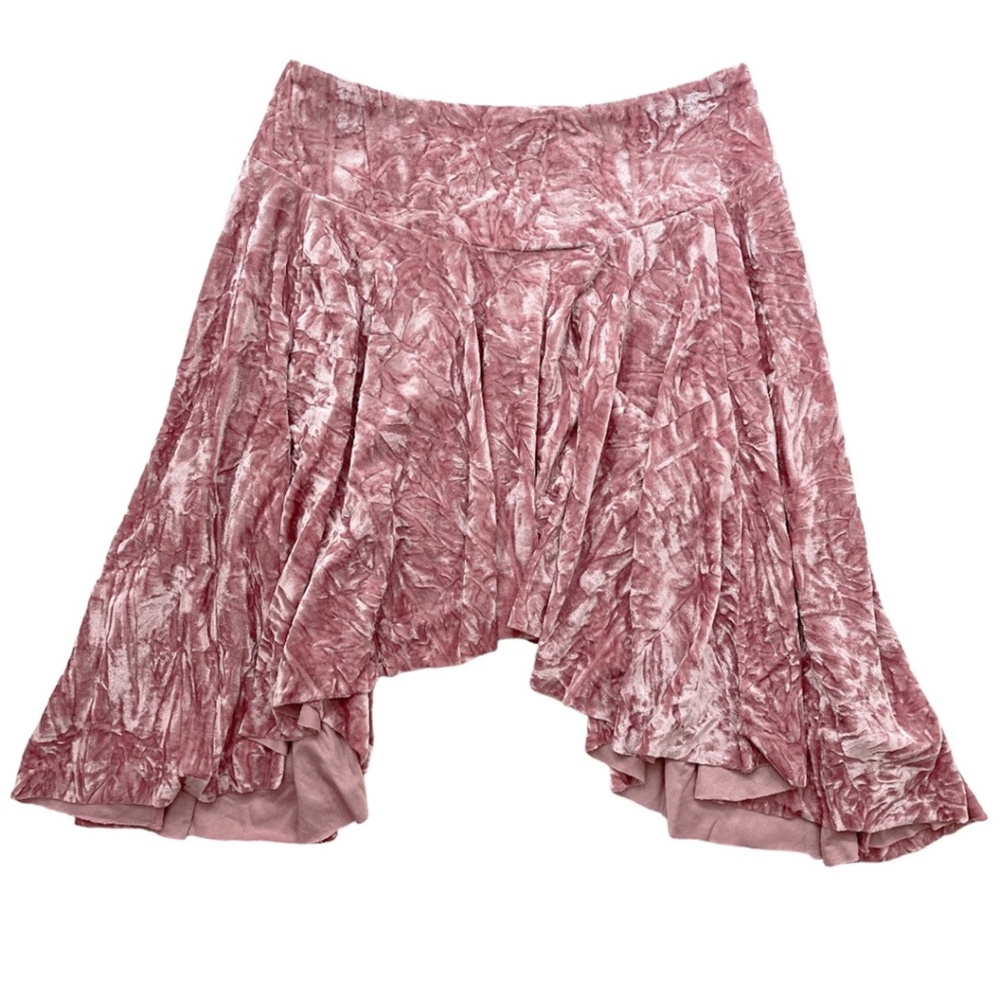 Urban Outfitters Crushed Velvet Mini Skirt Mauve Pink Medium